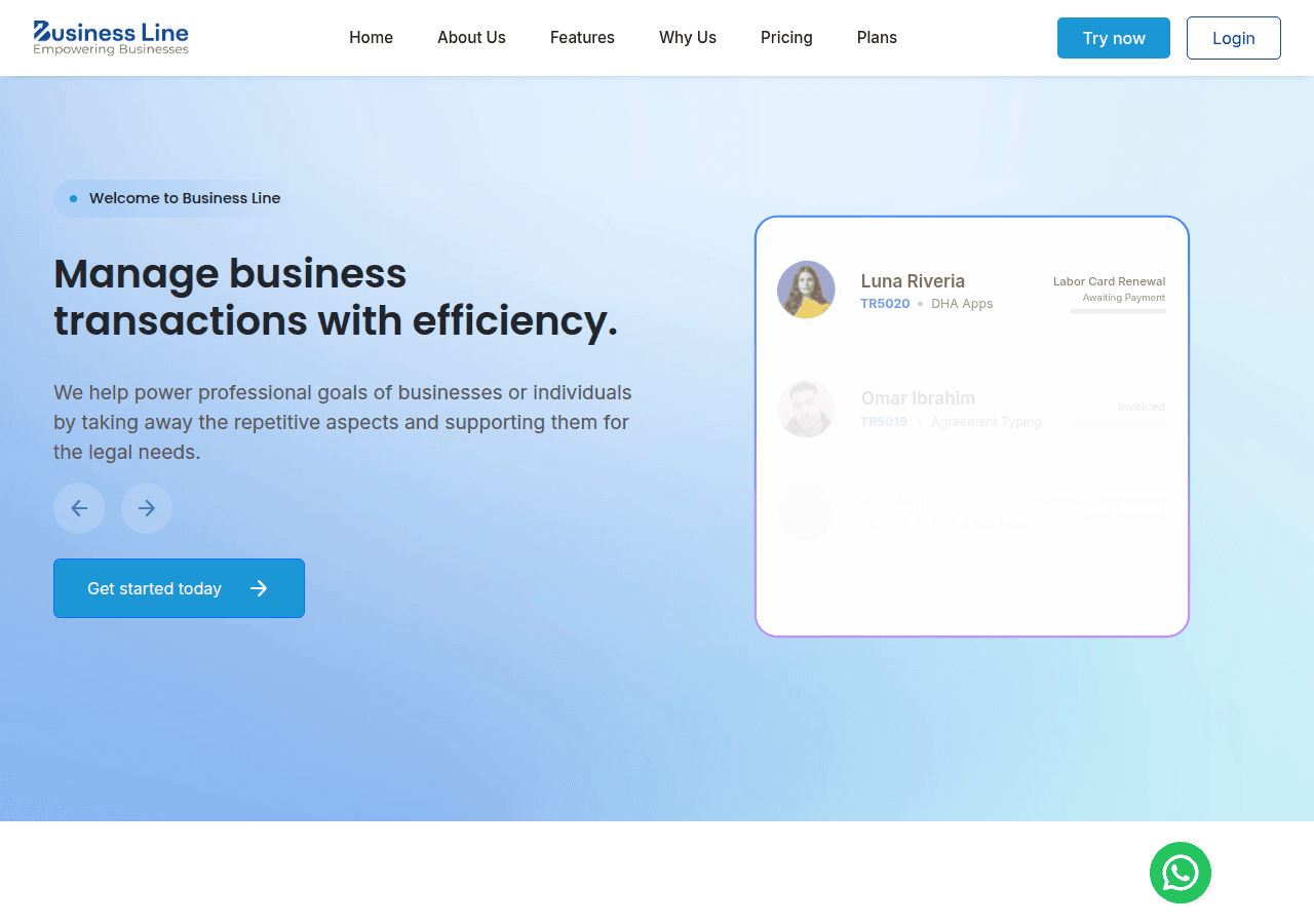 Screenshot of businessline.ae