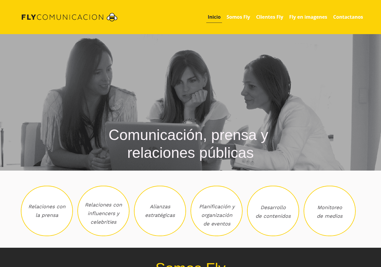 Screenshot of flycomunicacion.com.ar