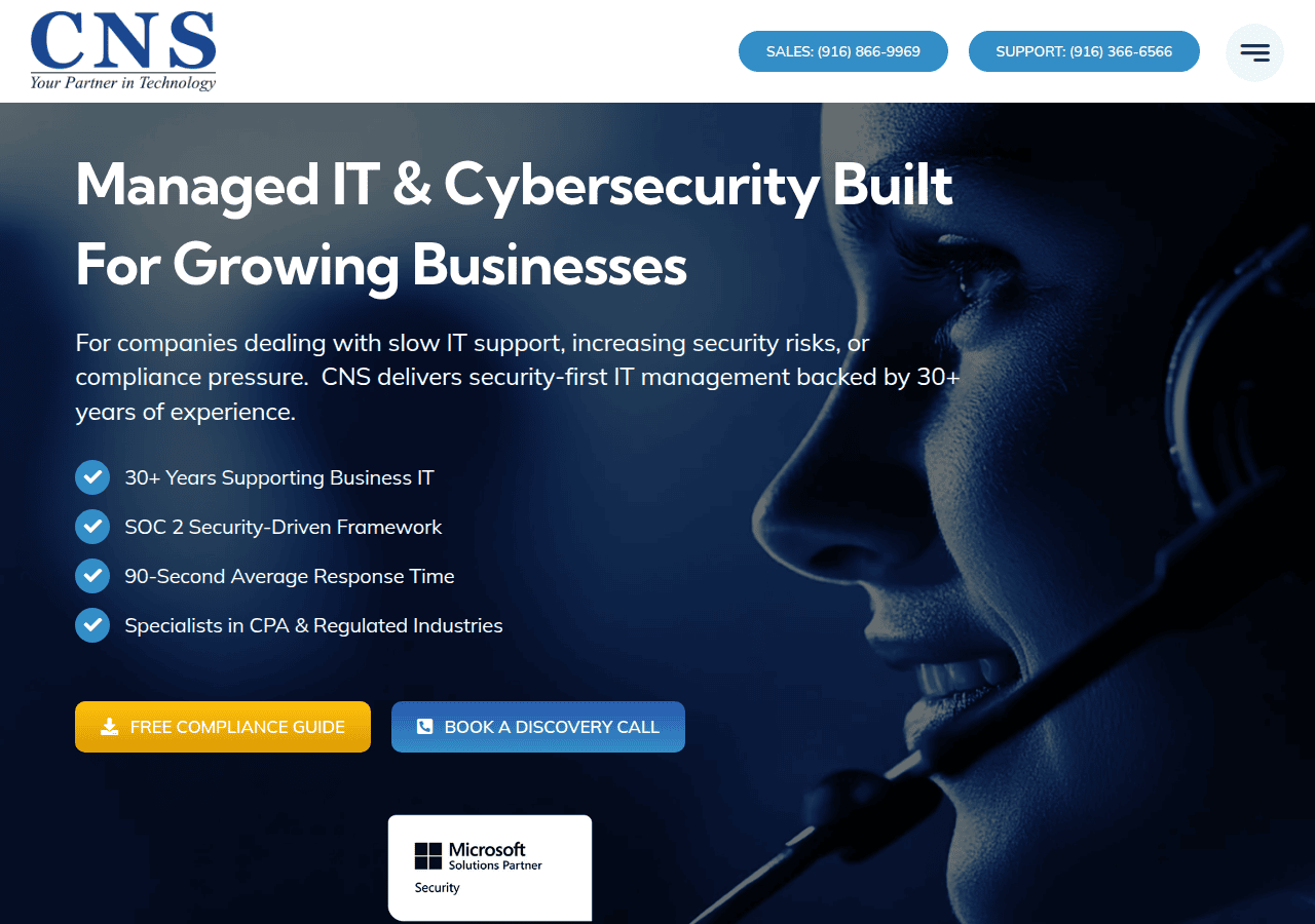 Screenshot of cns-service.com