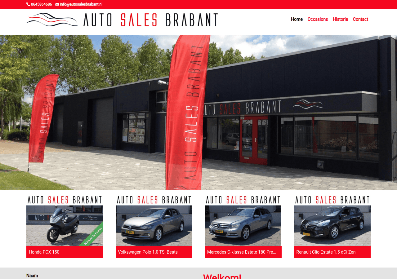 Screenshot of autosalesbrabant.nl
