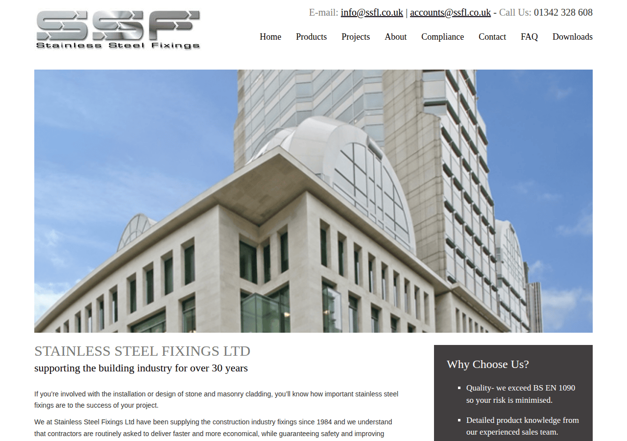 Screenshot of ssfl.co.uk