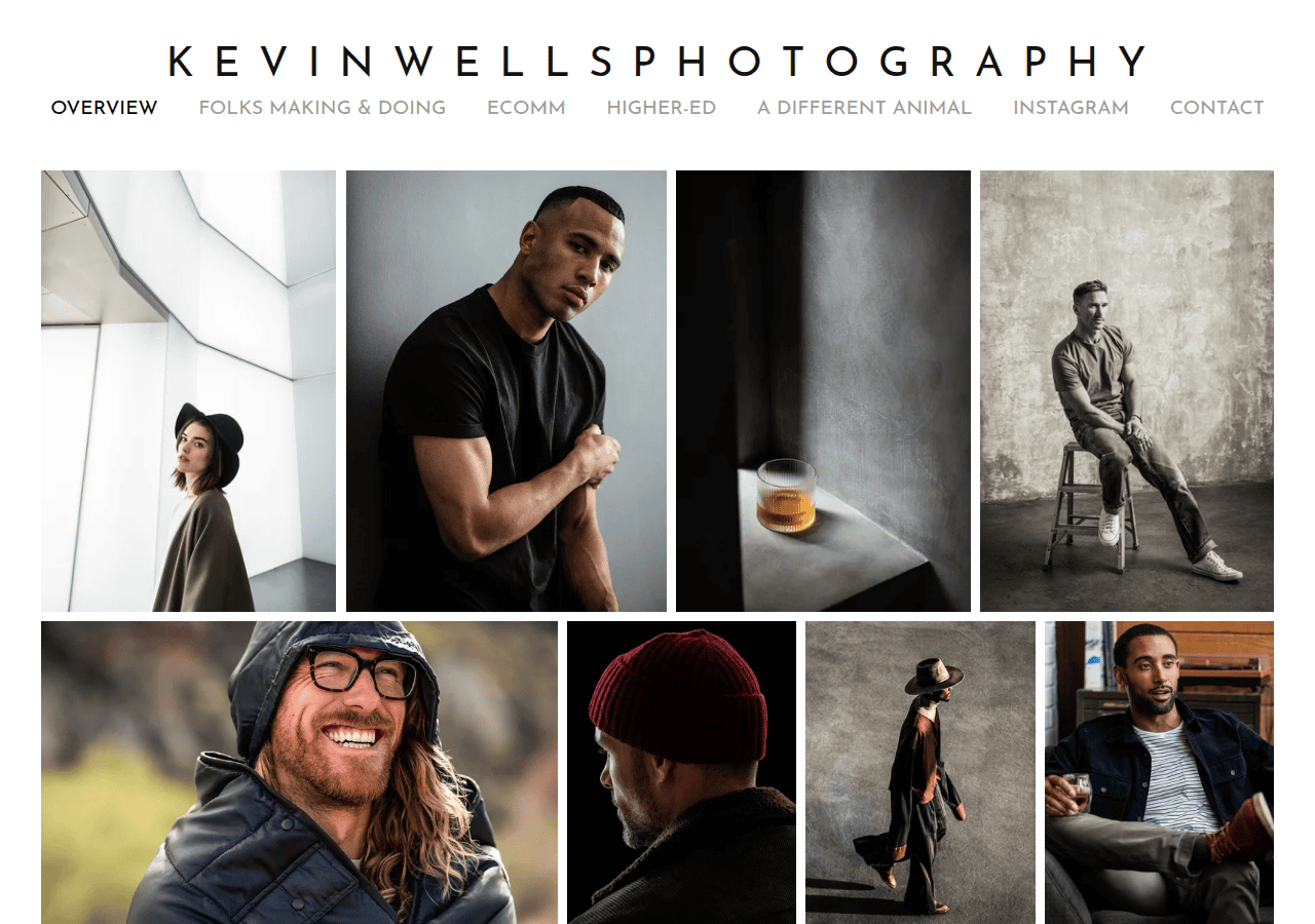 Screenshot of kevinwellsphoto.com