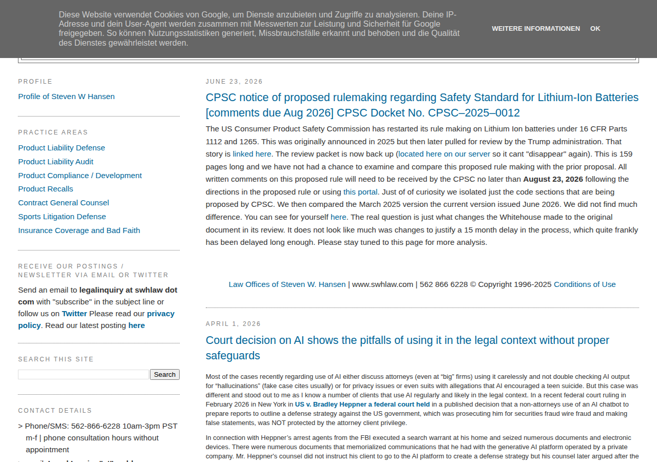 Screenshot of swhlaw.com