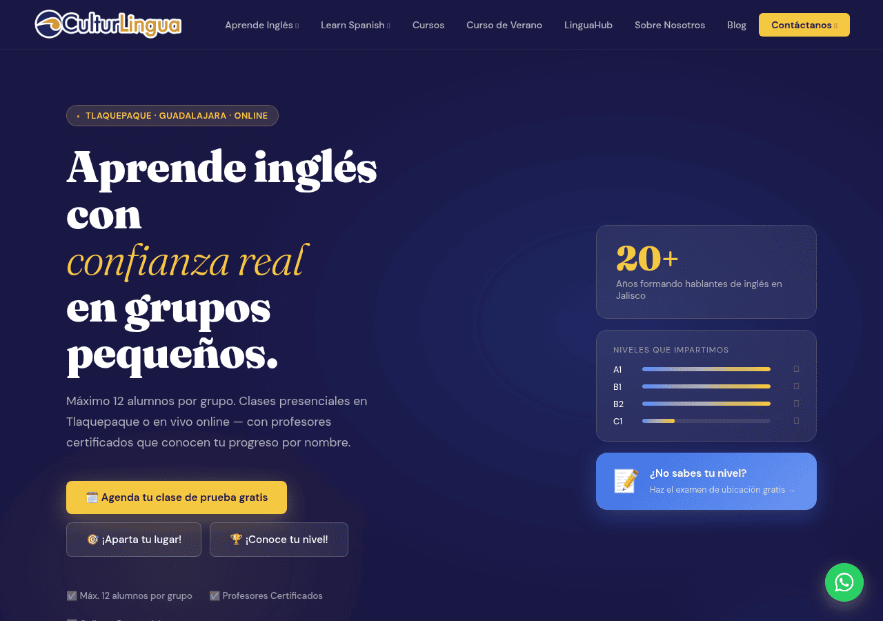 Screenshot of culturlingua.com