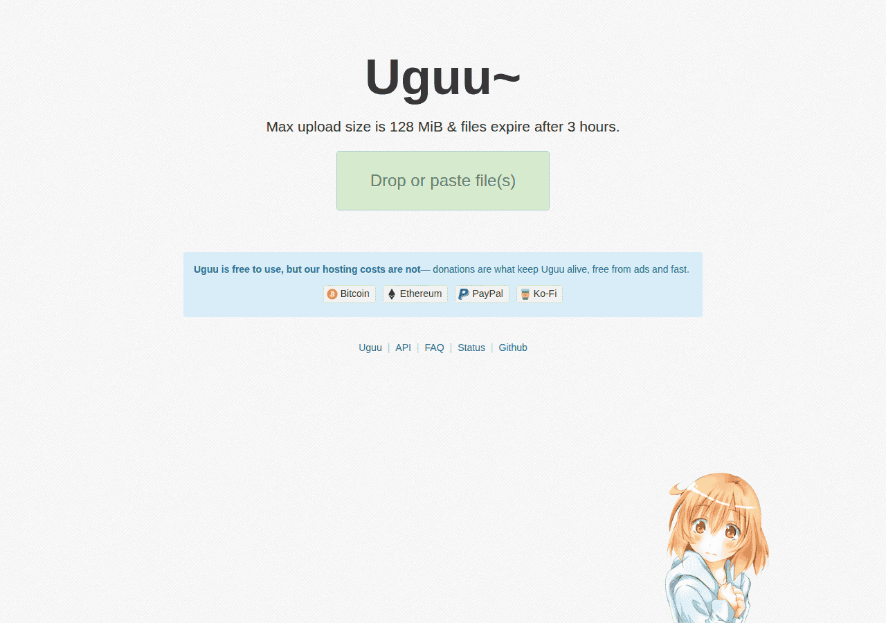 Screenshot of uguu.se