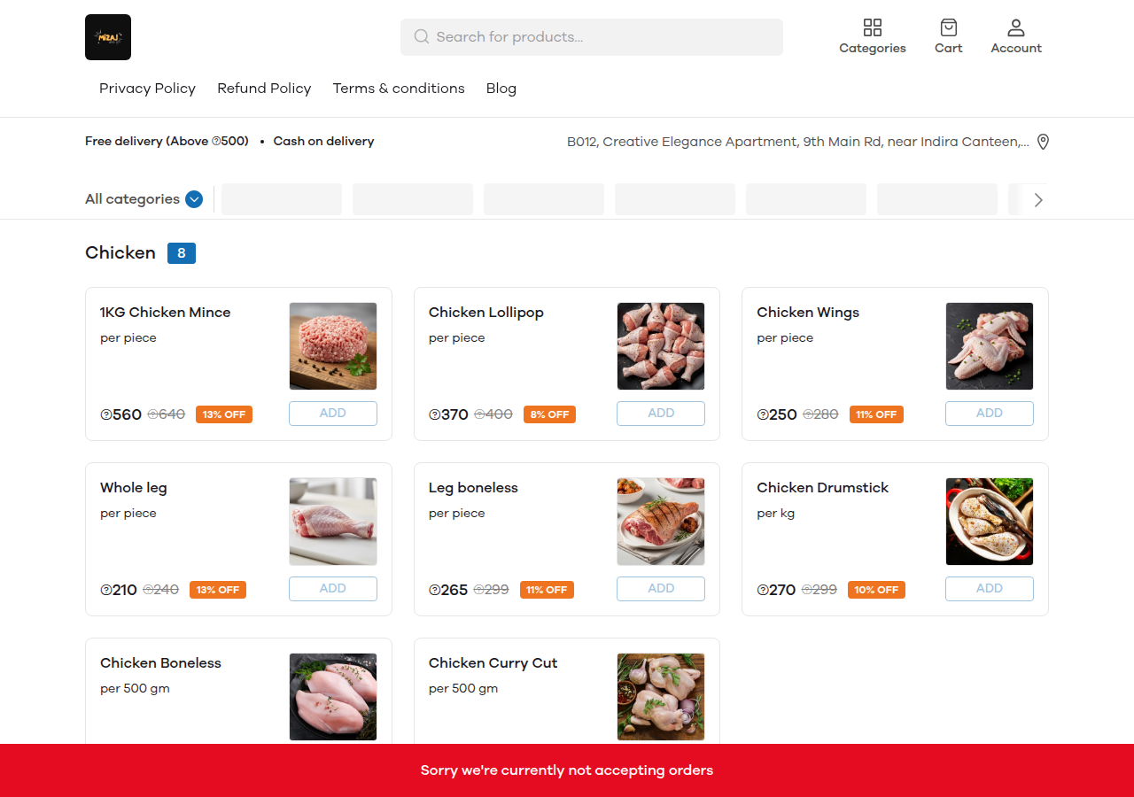 Screenshot of mizaj.in