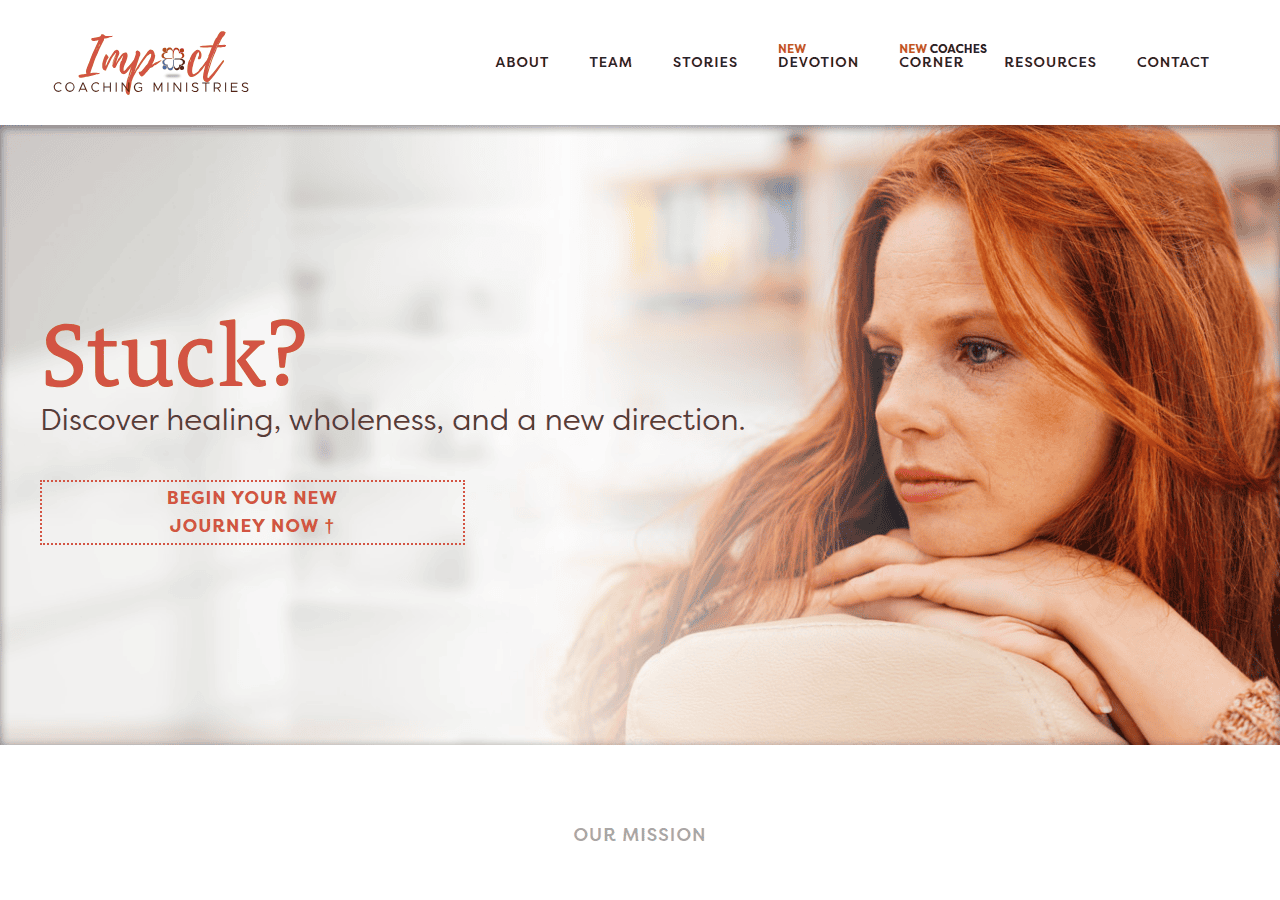 Screenshot of impactcoachingministries.com