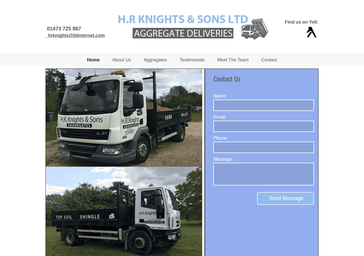 Screenshot of hrknights.co.uk