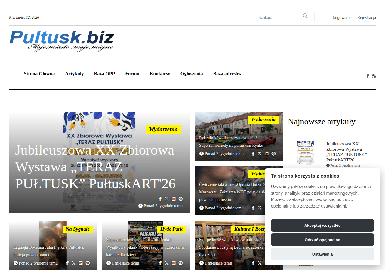 Screenshot of pultusk.biz