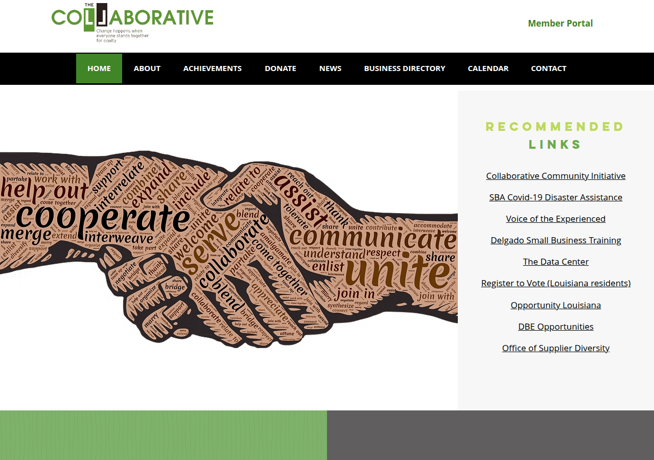 Screenshot of thecollaborative504.org