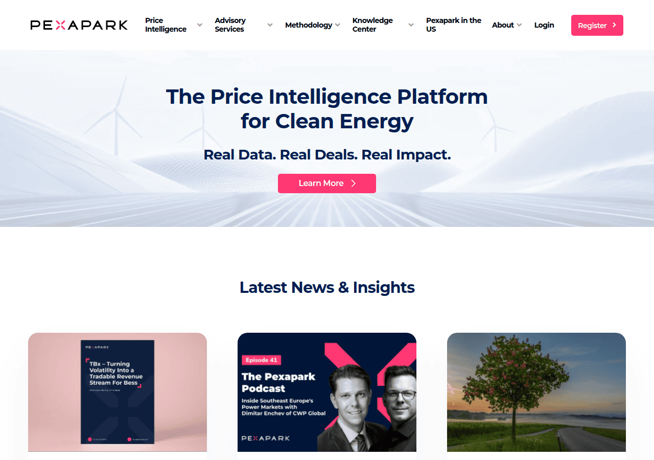Screenshot of pexapark.com
