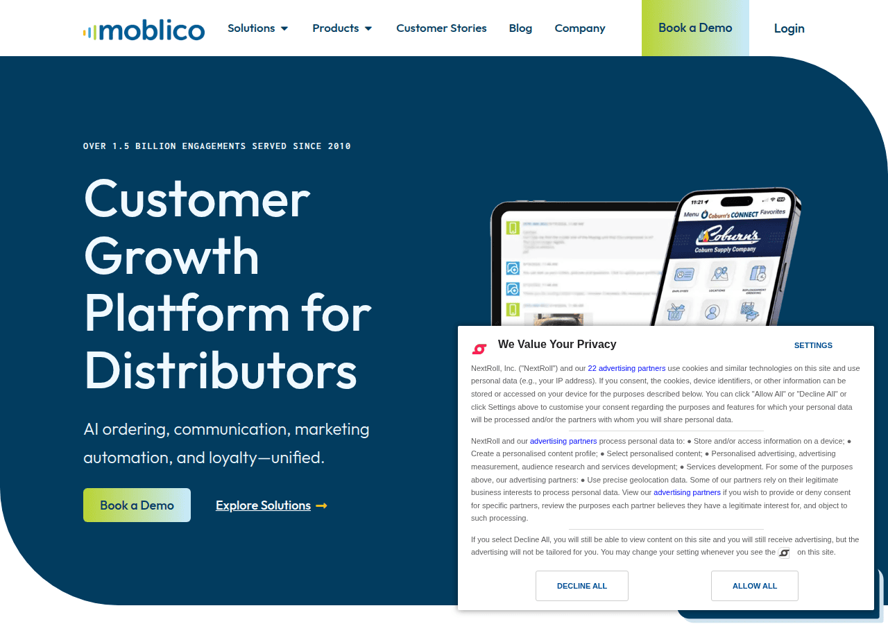 Screenshot of moblicosolutions.com