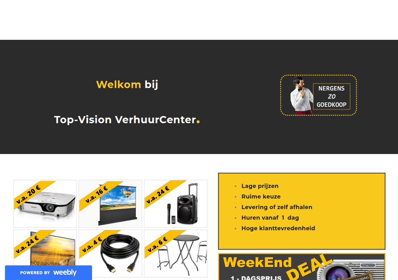 Screenshot of beamer-verhuur.be