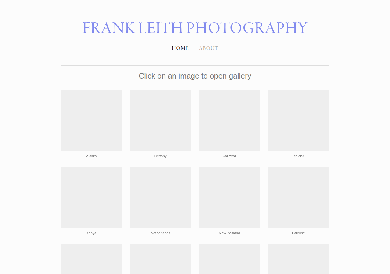 Screenshot of frankleithphotography.com