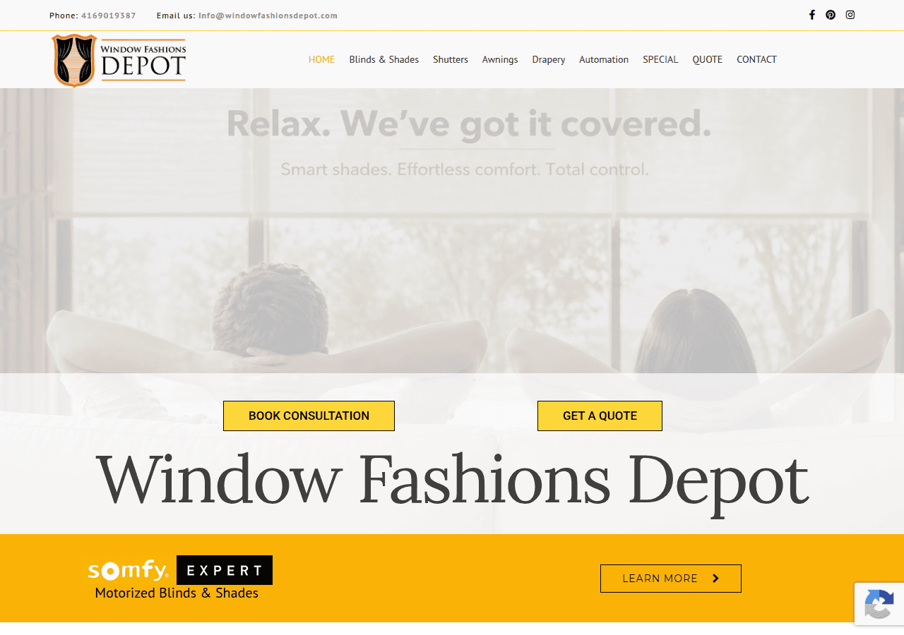 Screenshot of windowfashionsdepot.com