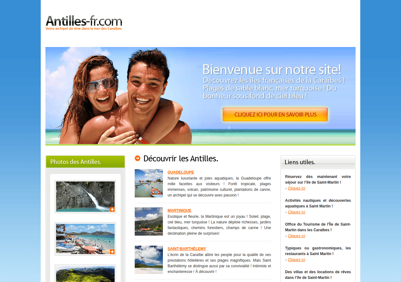 Screenshot of antilles-fr.com