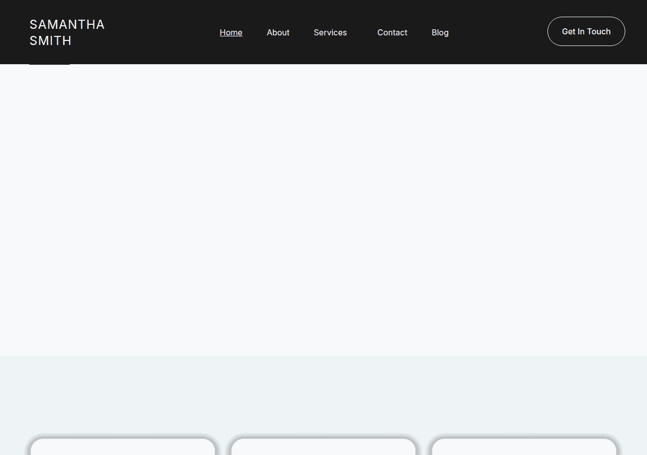 Screenshot of samanthasmithdigital.co.uk