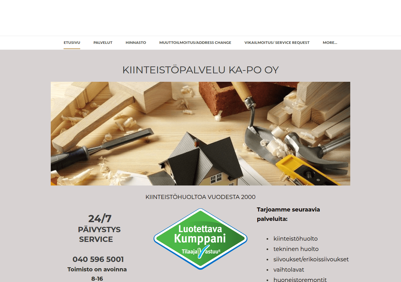 Screenshot of kapo.fi