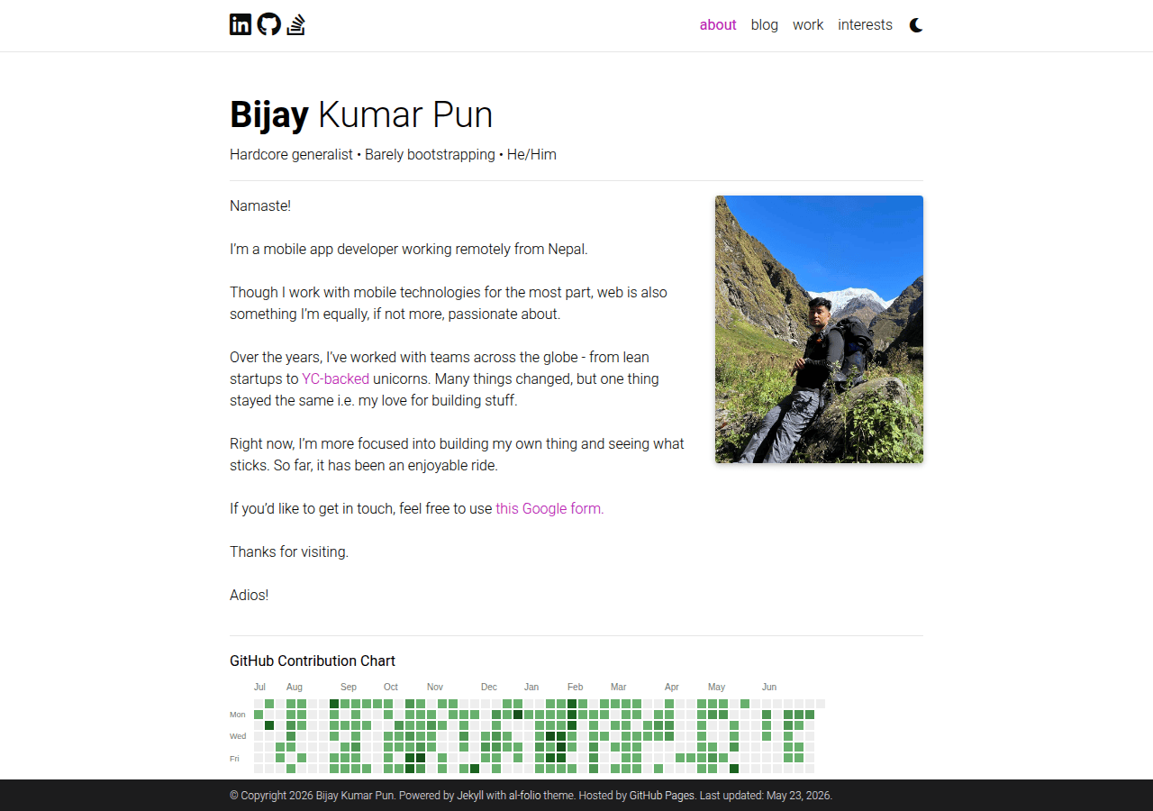 Screenshot of bijaykumarpun.com.np