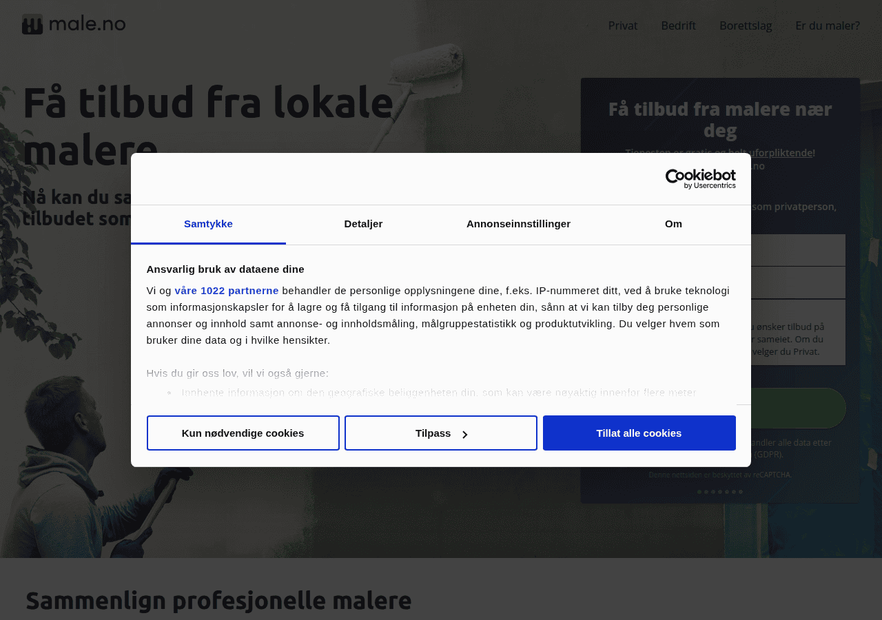 Screenshot of male.no