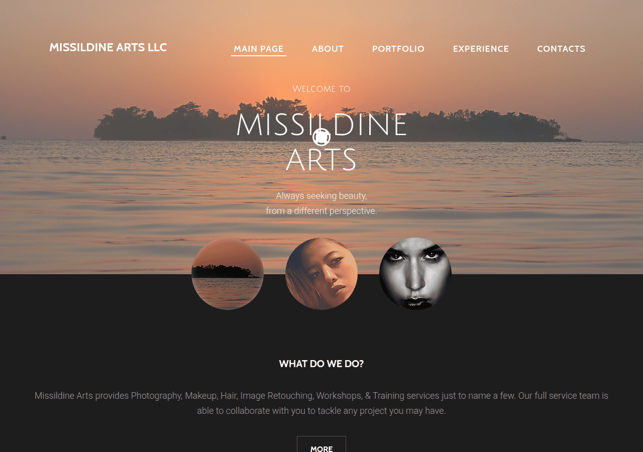 Screenshot of missildinearts.com