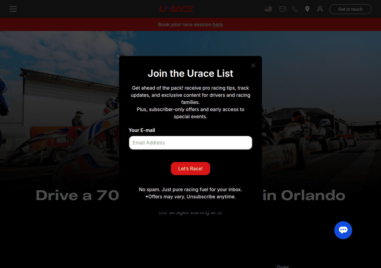 Screenshot of urace.us