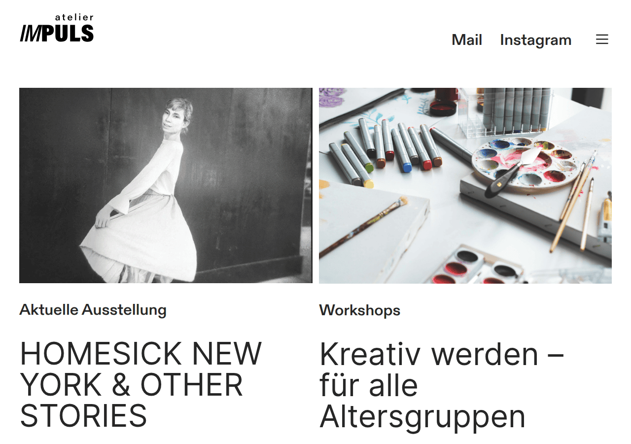 Screenshot of atelierimpuls.com