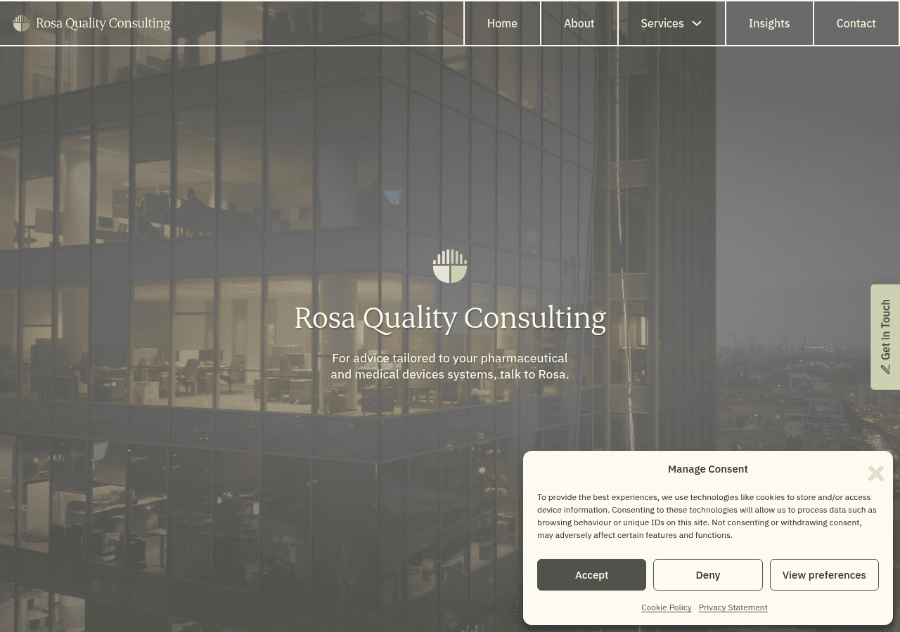 Screenshot of rosaqc.com