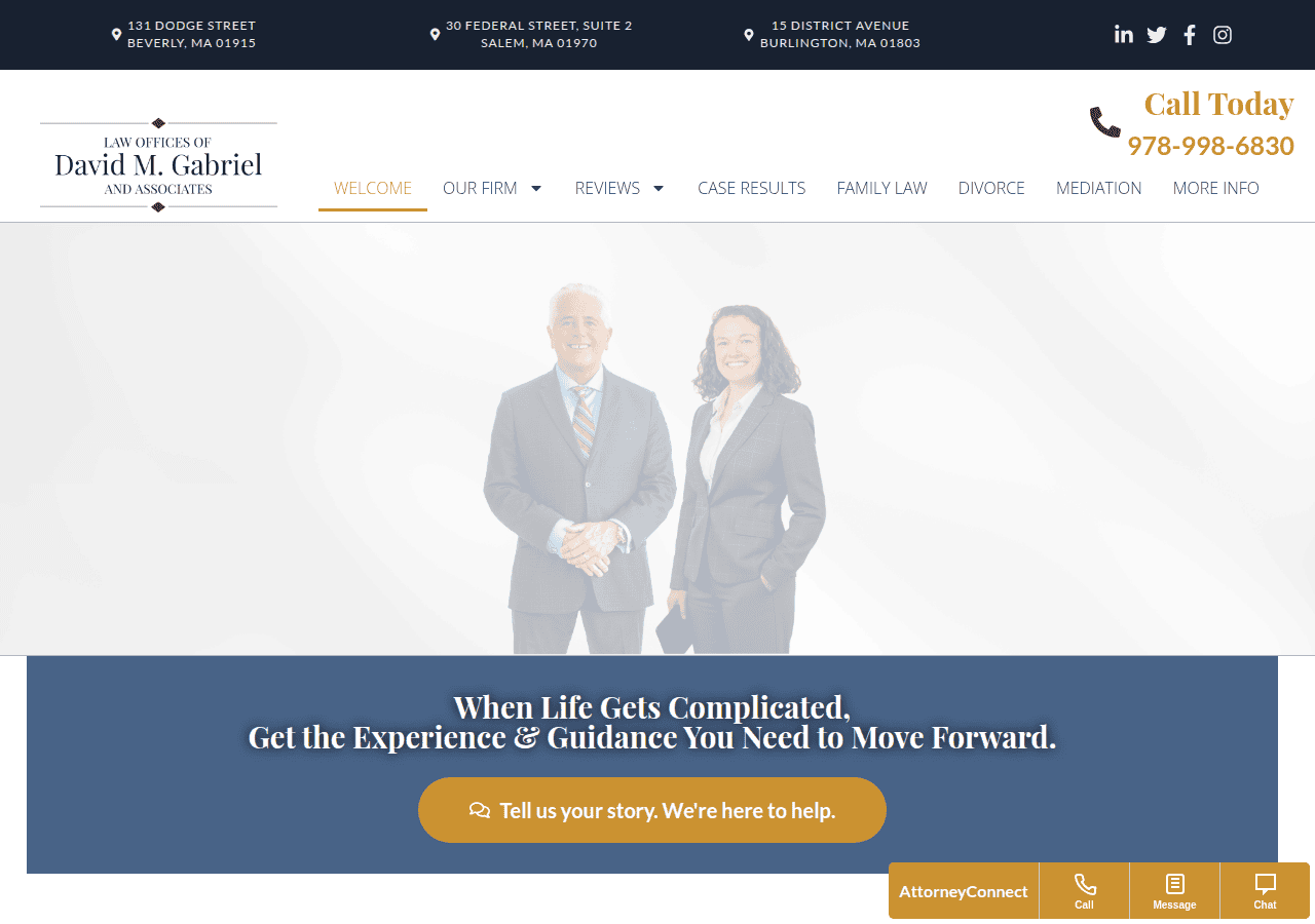Screenshot of attorneydavidgabriel.com