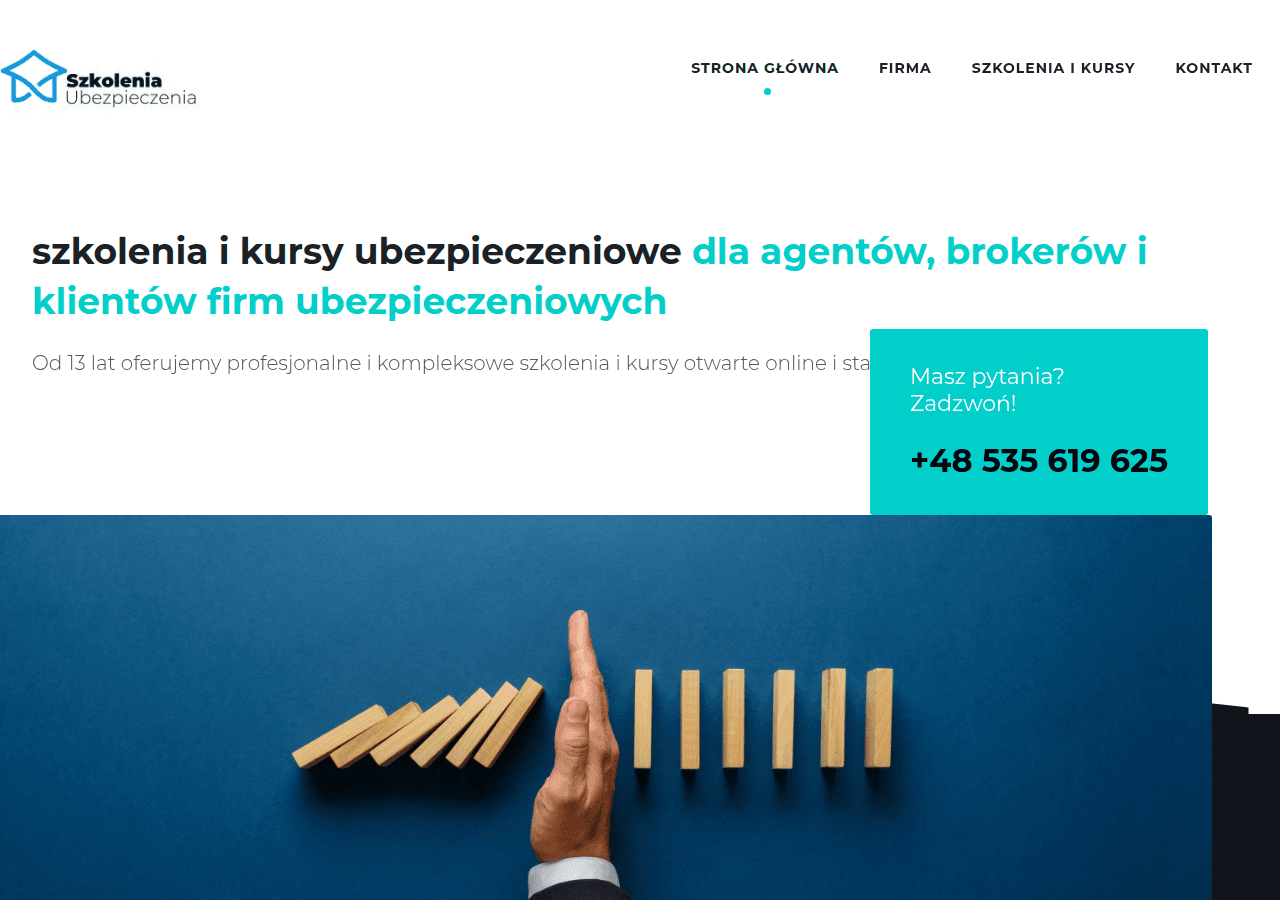 Screenshot of szkolenia-ubezpieczenia.pl