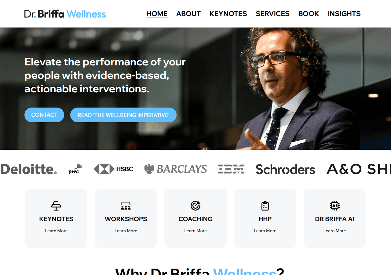 Screenshot of drjohnbriffa.com