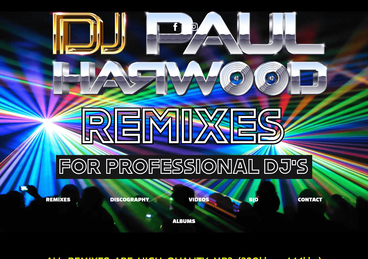 Screenshot of djpaulharwoodremixes.com