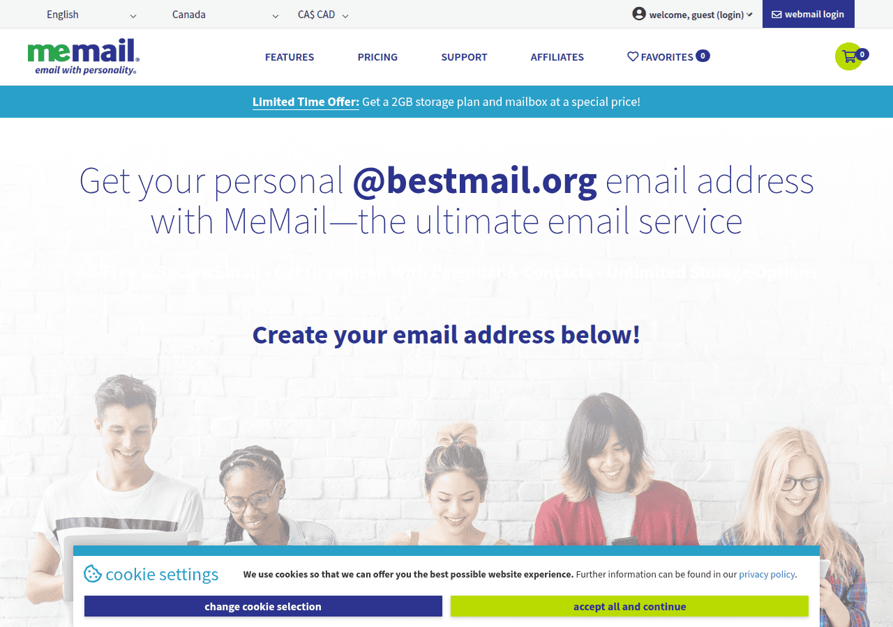 Screenshot of bestmail.org