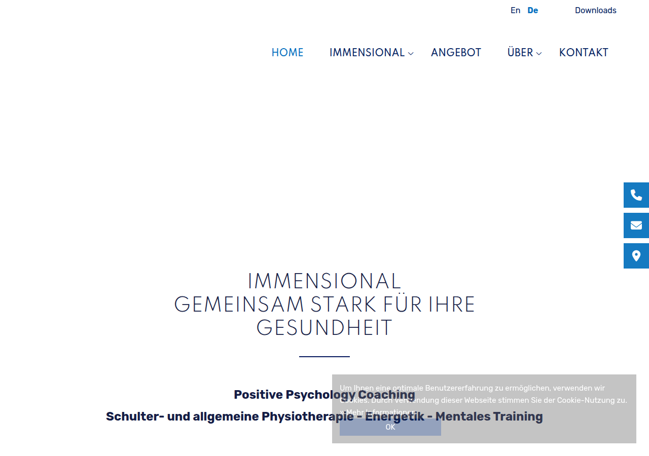 Screenshot of immensional.ch