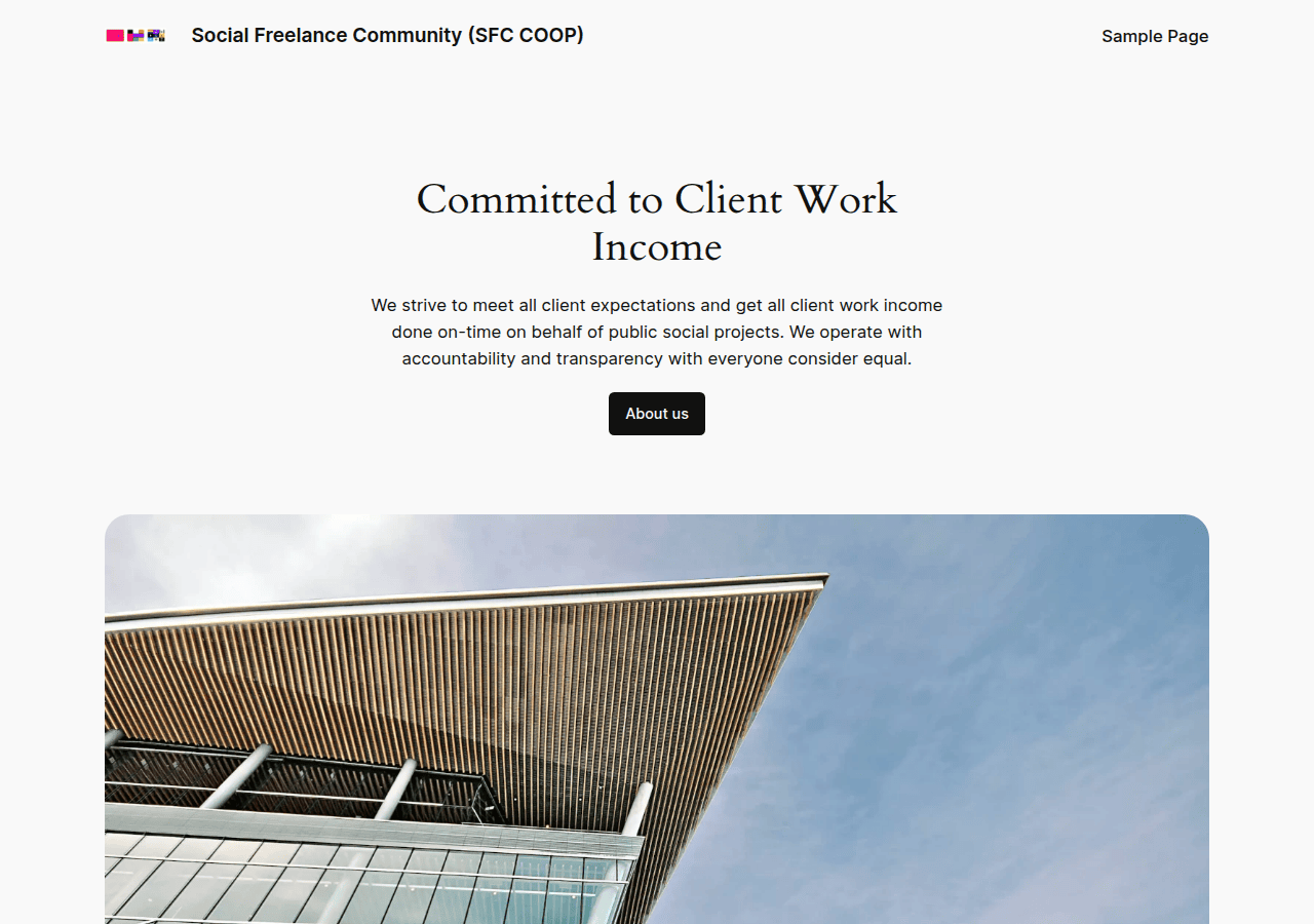 Screenshot of socialfreelancecommunity.com