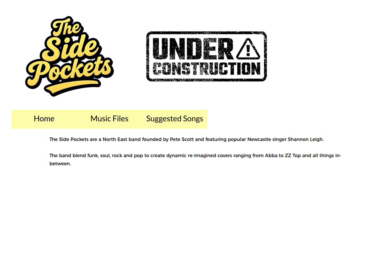 Screenshot of sidepockets.co.uk