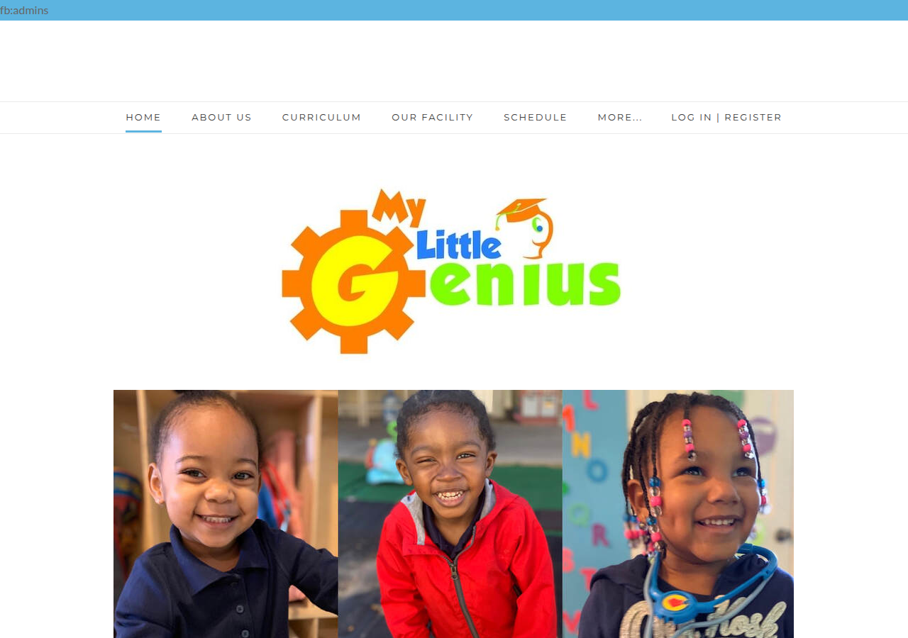 Screenshot of mylittlegeniusdaycare.com