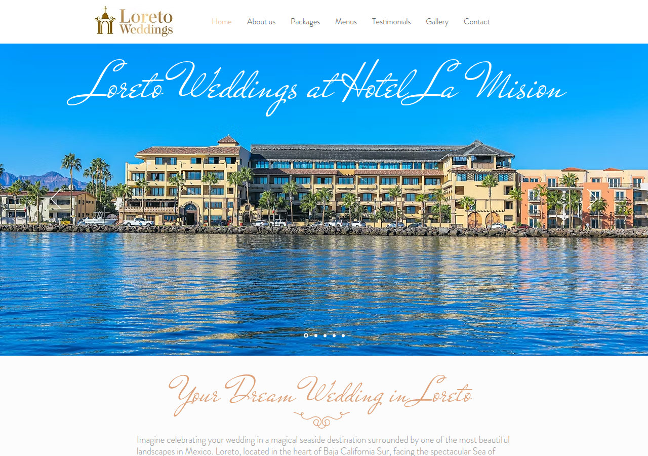 Screenshot of loretoweddings.com