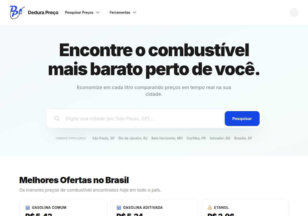 Screenshot of dedurapreco.com