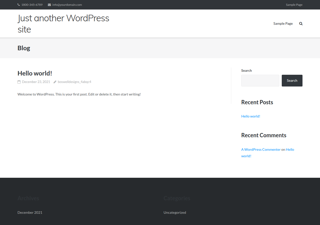 Screenshot of boswell-designs.com
