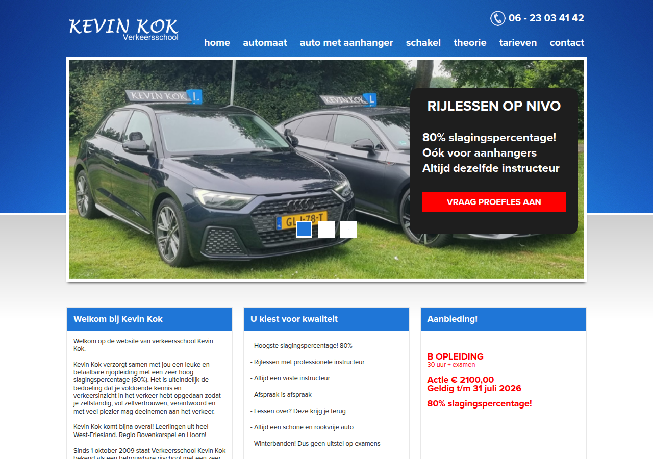 Screenshot of kevinkok.nl