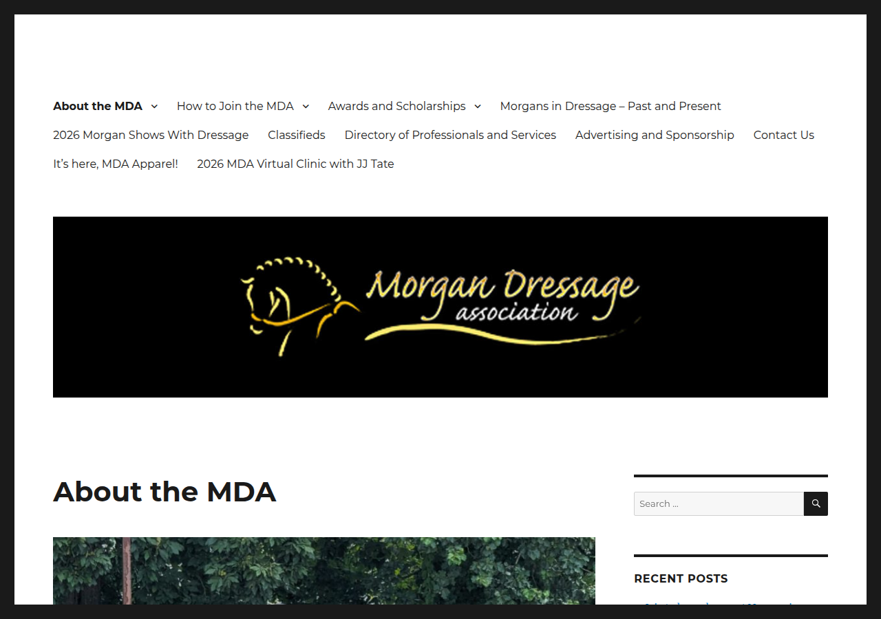 Screenshot of morgandressage.org