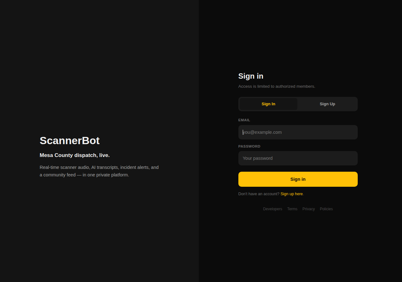 Screenshot of scanrbot.com
