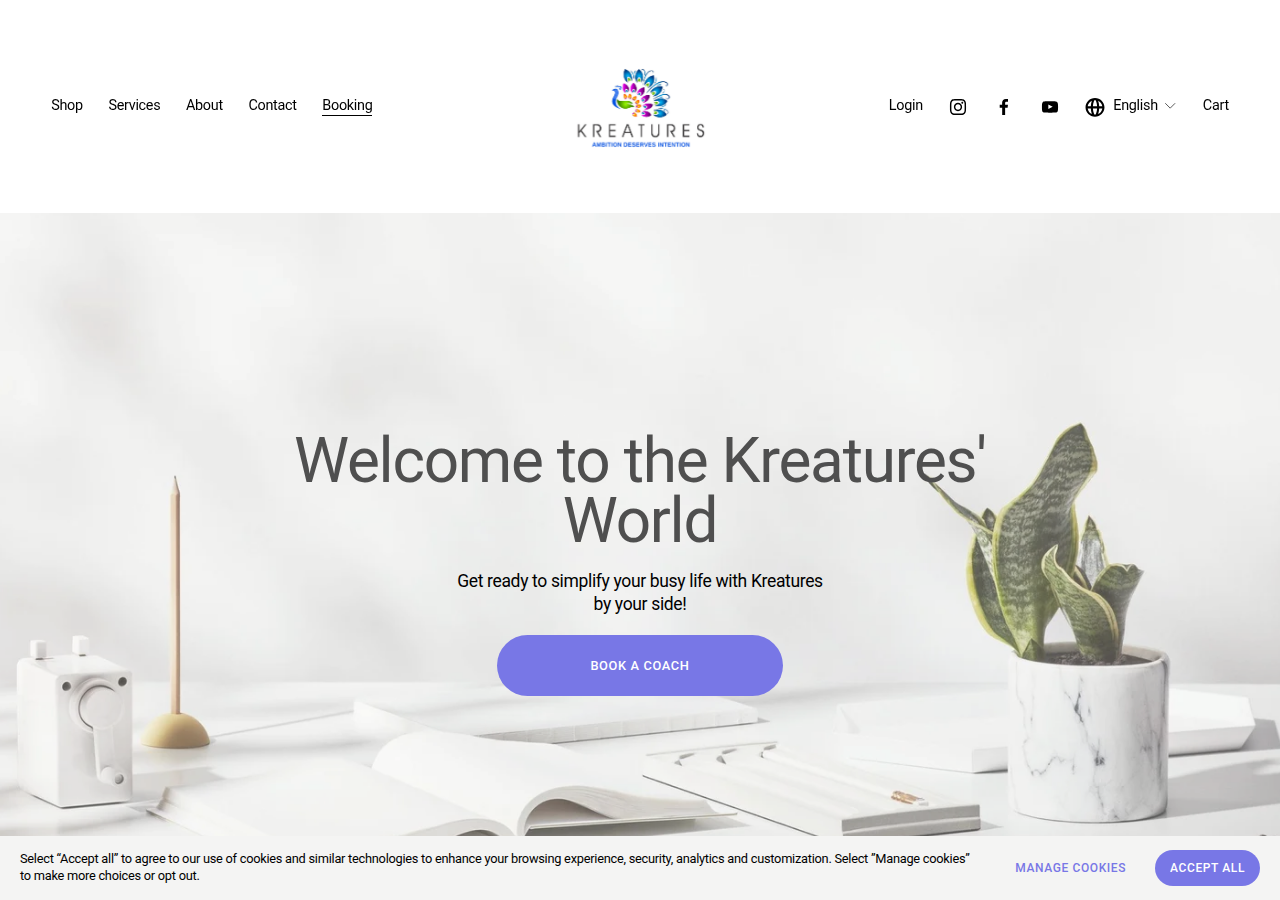 Screenshot of kreatures.org