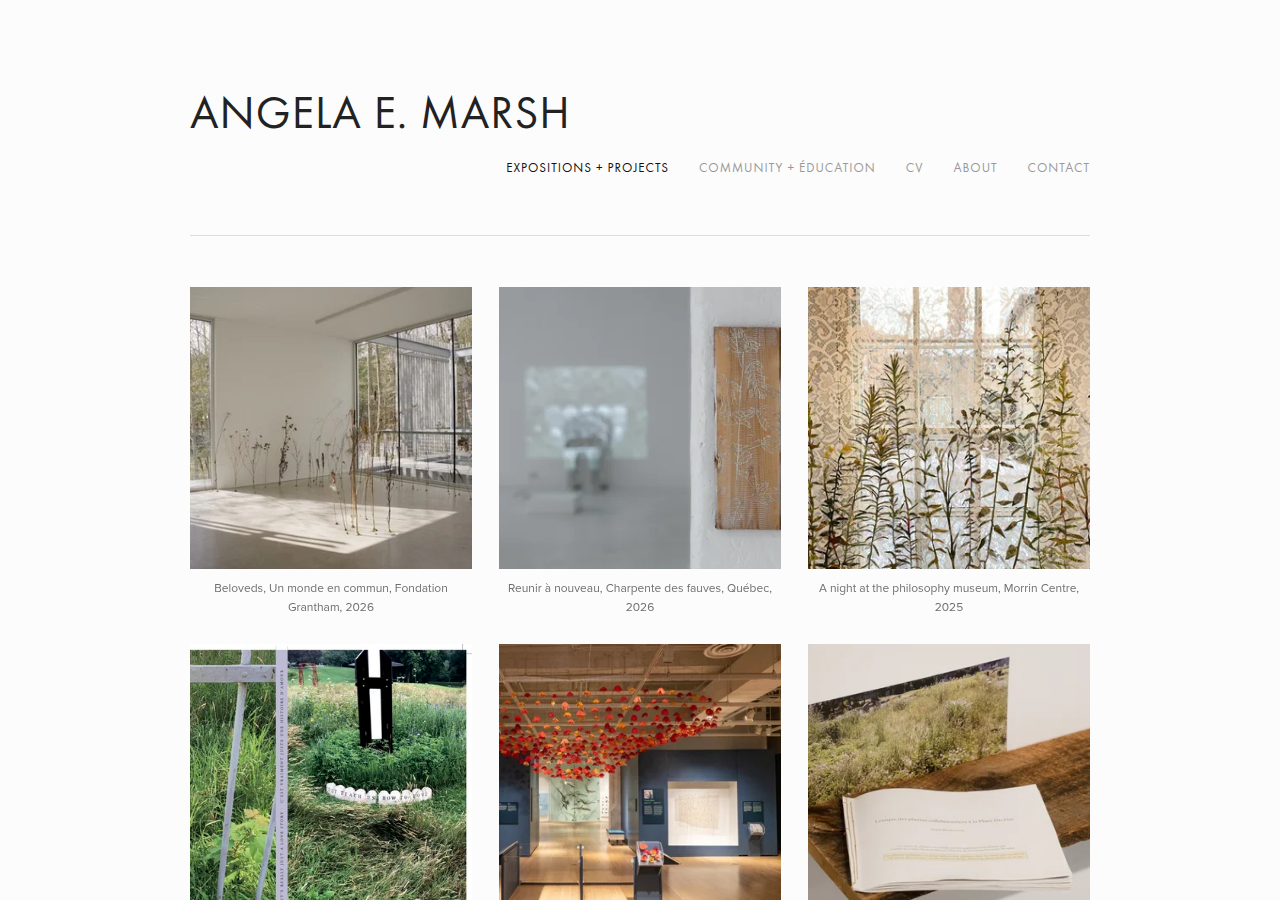 Screenshot of angelaevemarsh.net