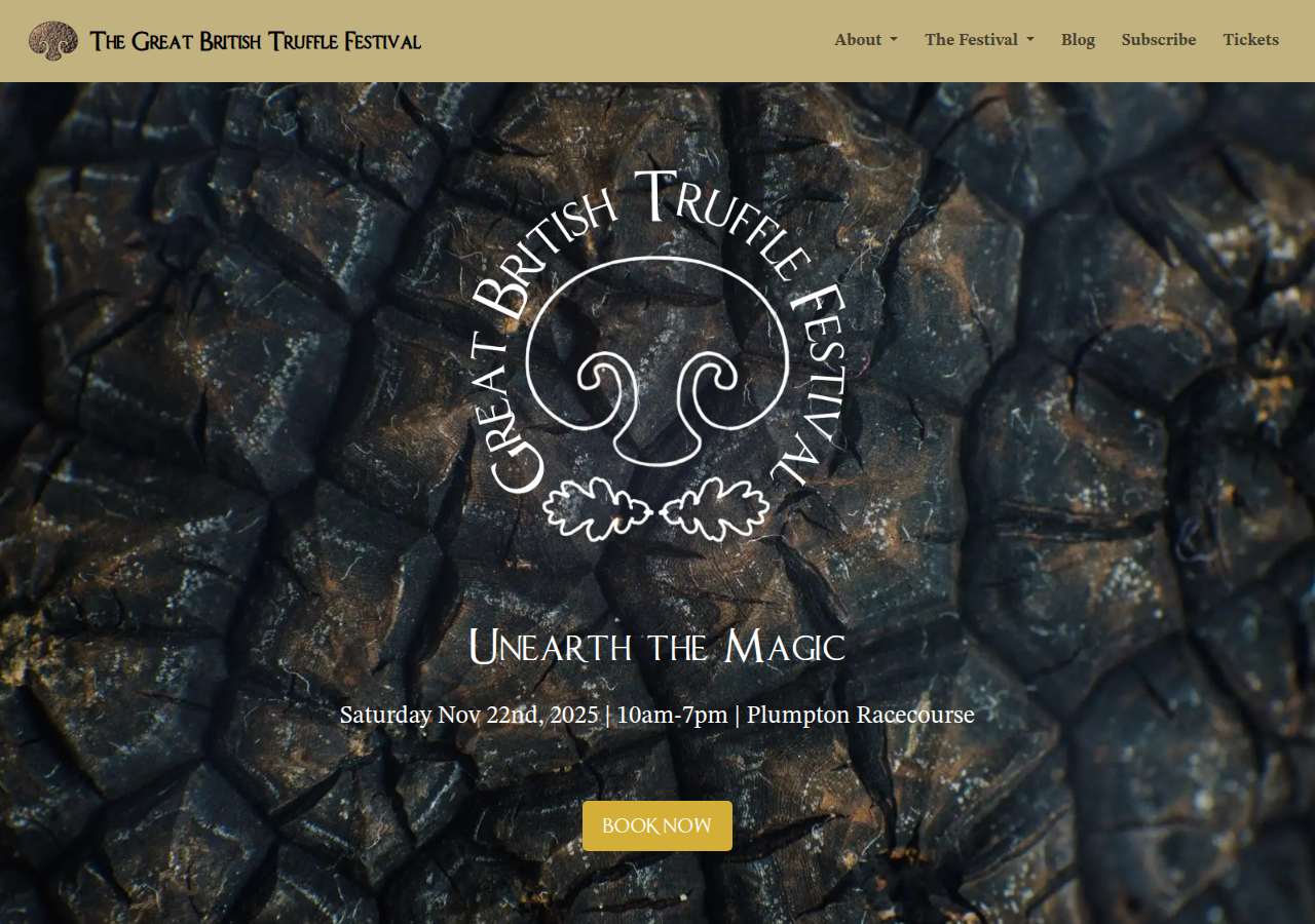 Screenshot of thegreatbritishtrufflefestival.co.uk