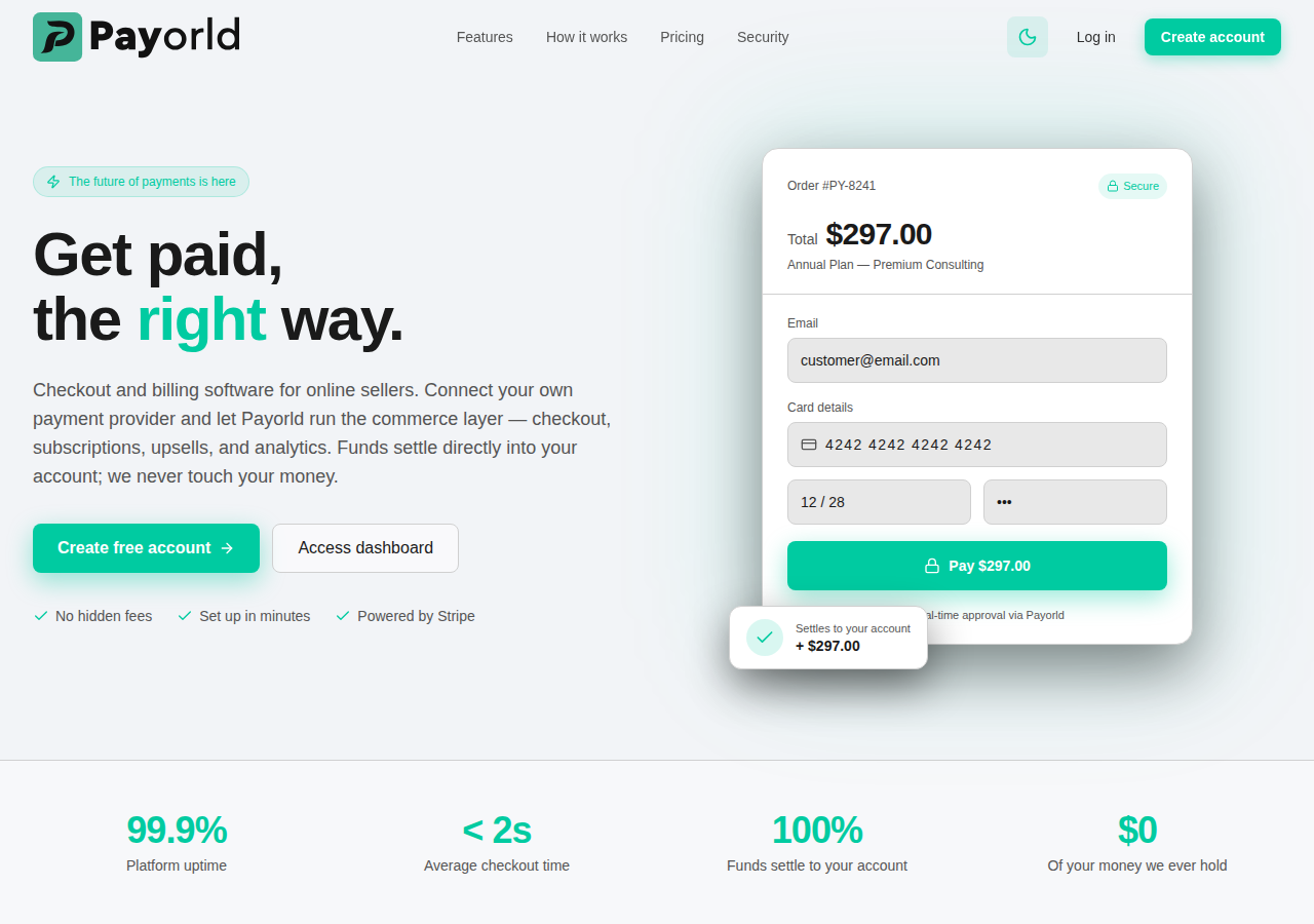 Screenshot of payorld.online