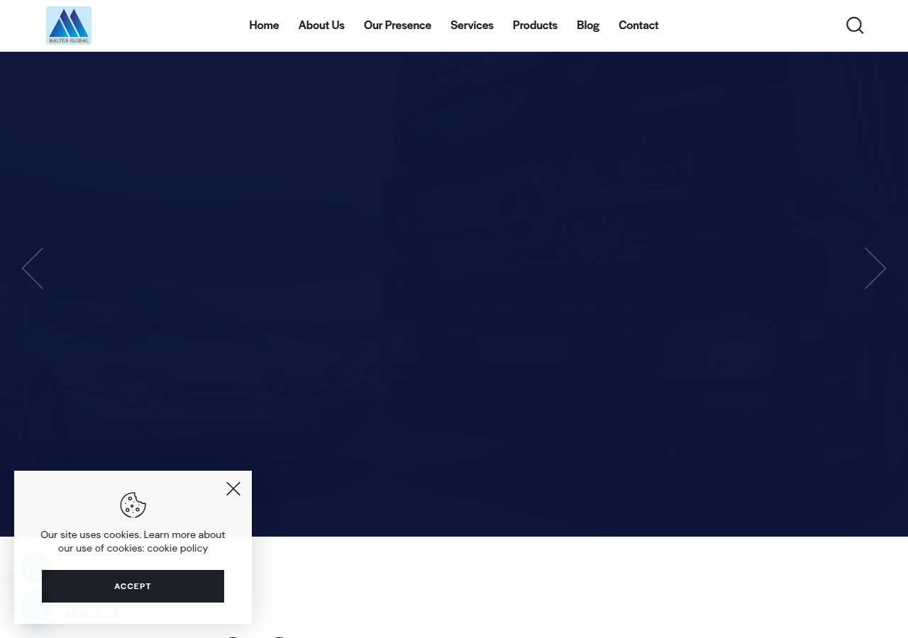 Screenshot of malteaglobal.co.in