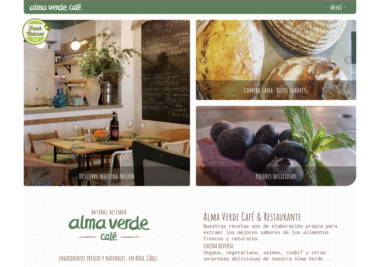Screenshot of almaverdecafe.com