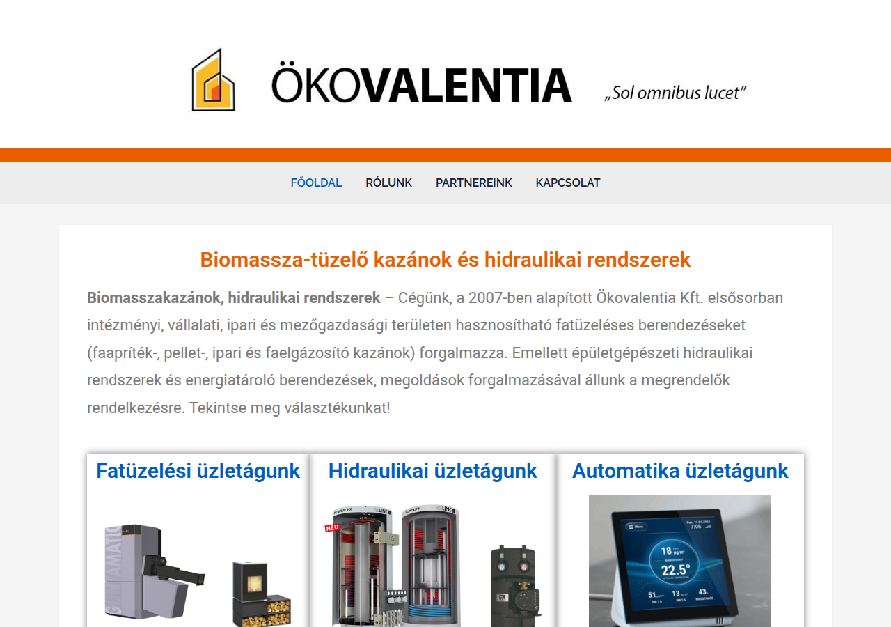 Screenshot of okovalentia.hu